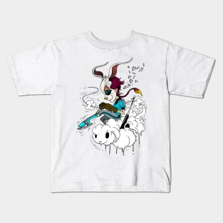 SKATING BLOODY RABBIT 02 Kids T-Shirt